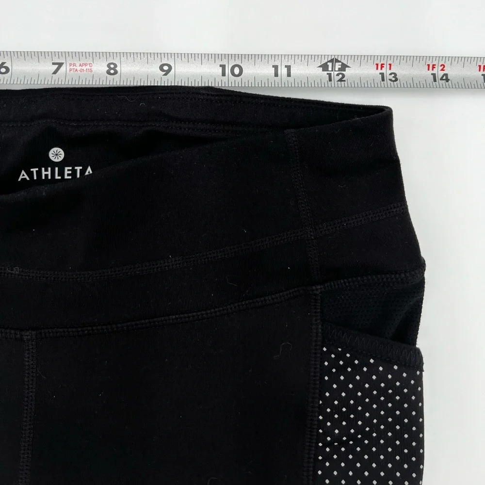 Athleta dot‎ be free black and gray reflective running leggings size XS. - Picture 6 of 8
